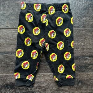 Buc-ee’s Black beaver Print Stretchy Casual Bottoms baby size 6 months